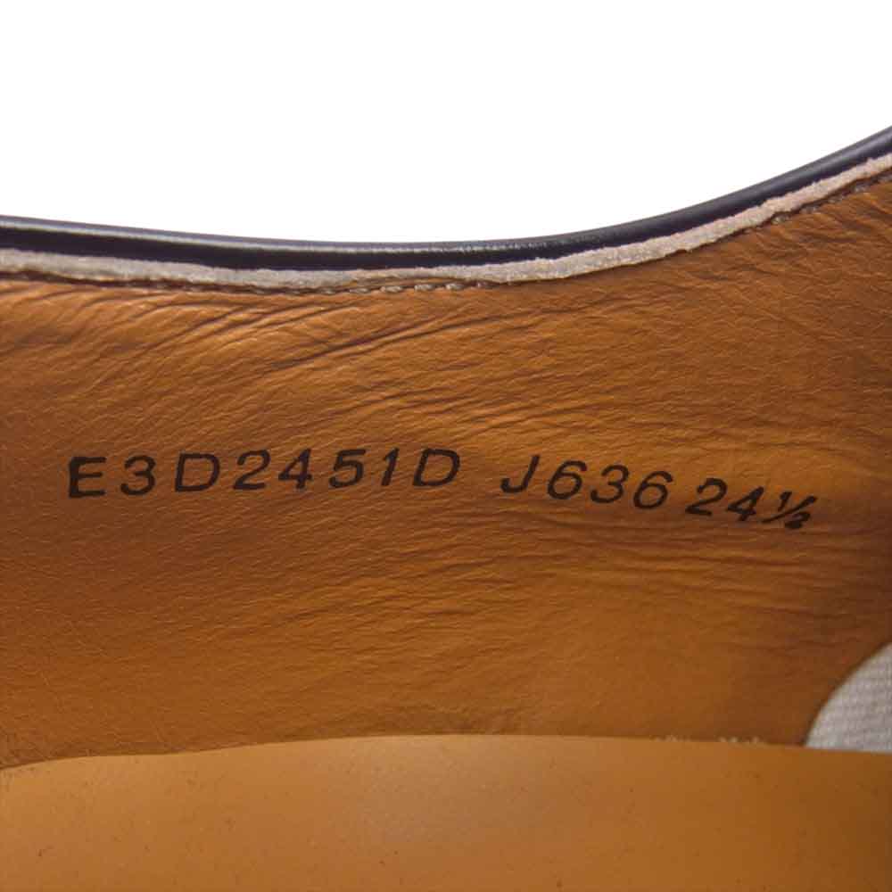 REGAL リーガル E3K8902A J636 オックスフォード プレーントゥ レザー シューズ ブラック ブラック系 24.5cm【中古】