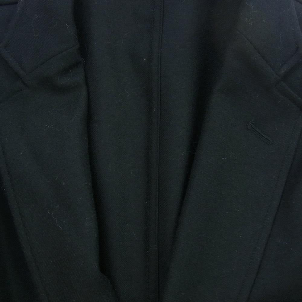 SHIPS シップス 117-04-0245 Flanne.lana SUPER 100s WOOL ラナウール  2B テーラード ジャケット ダブル スラックス セットアップ ブラック系 S【中古】