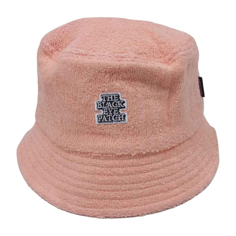 ブラック アイ パッチ 22AW BEPFW22AC06 OG LABEL PILE BUCKET HAT ロゴワッペン パイル バケット ハット ピンク系 S-M【極上美品】【中古】