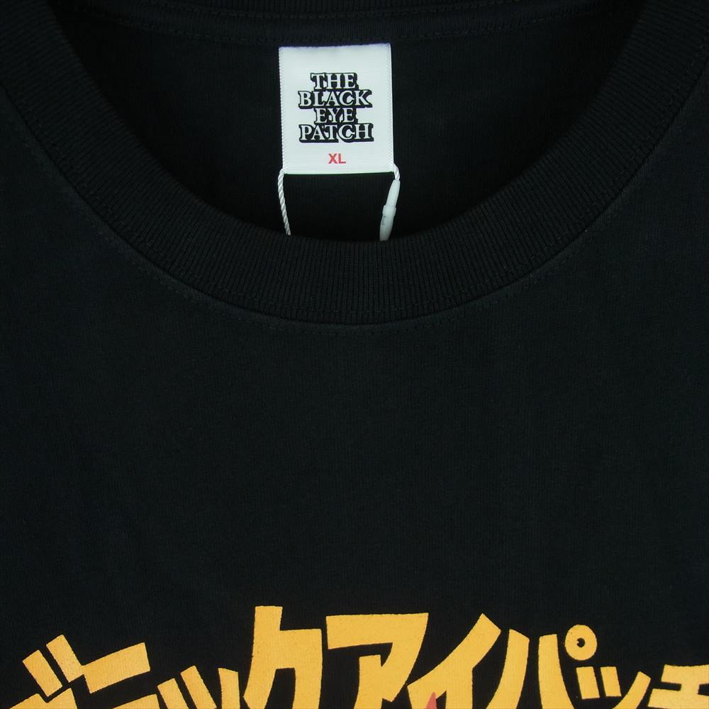 ブラック アイ パッチ 23SS BEPSS23TE43 CHILDREN AT PLAY TEE ロゴラベル プリント 半袖 Tシャツ ブラック系 XL【新古品】【未使用】【中古】
