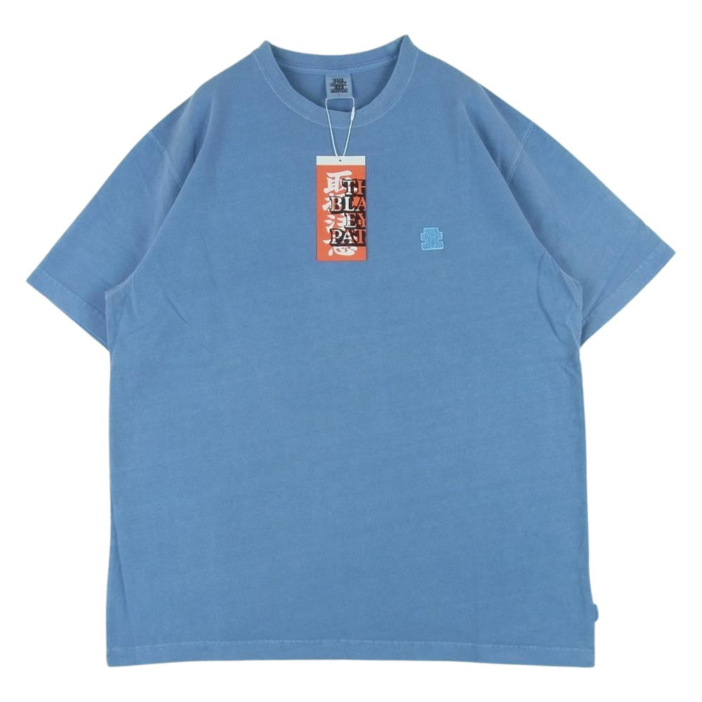 ブラック アイ パッチ 23SS BEPSS23TE32 PIGMENT DYED SMALL OG LABEL TEE ピグメントダイ加工 半袖 Tシャツ グレイッシュライトブルー系 L【新古品】【未使用】【中古】