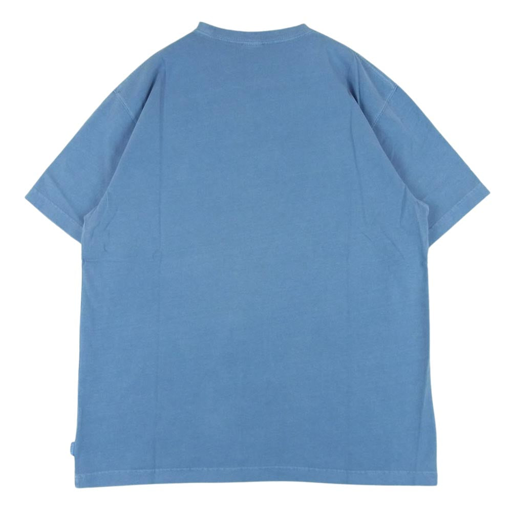 ブラック アイ パッチ 23SS BEPSS23TE32 PIGMENT DYED SMALL OG LABEL TEE ピグメントダイ加工 半袖 Tシャツ グレイッシュライトブルー系 L【新古品】【未使用】【中古】