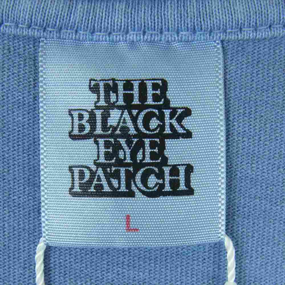 ブラック アイ パッチ 23SS BEPSS23TE32 PIGMENT DYED SMALL OG LABEL TEE ピグメントダイ加工 半袖 Tシャツ グレイッシュライトブルー系 L【新古品】【未使用】【中古】
