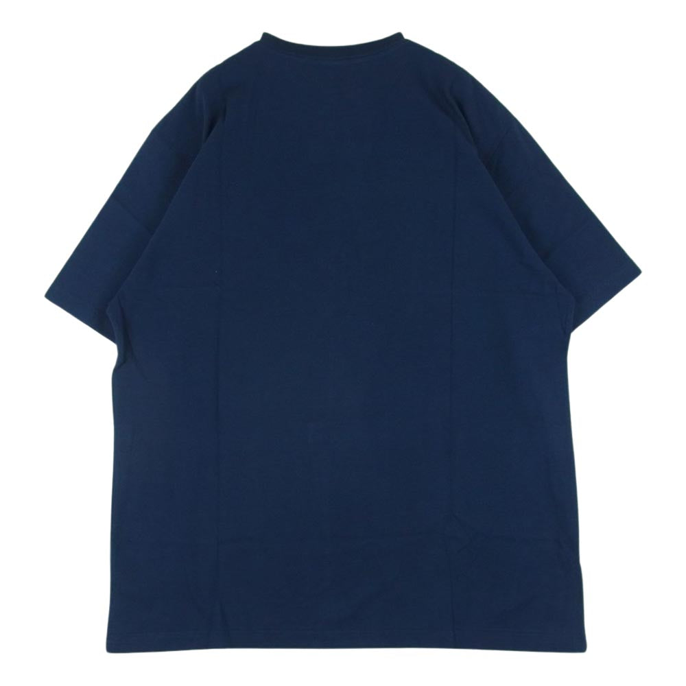ブラック アイ パッチ 22SS BEPSS22EI42 PRIORITY LABEL TEE ロゴラベル プリント 半袖 Tシャツ ネイビー系 XL【新古品】【未使用】【中古】