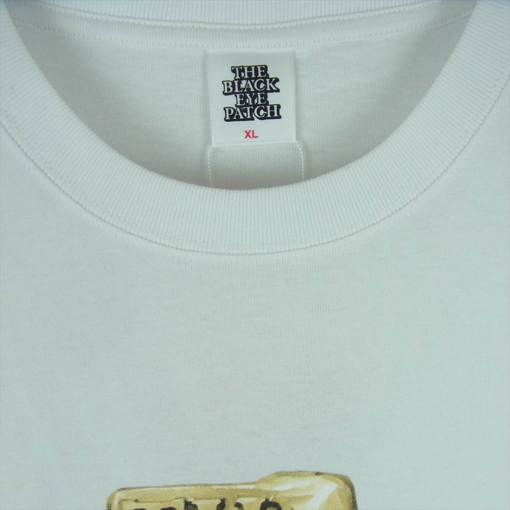 ブラック アイ パッチ 22SS BEPSS22TE09 BRICKED OG LABEL TEE WHITE ロゴラベル プリント 半袖 Tシャツ ホワイト系 XL【新古品】【未使用】【中古】