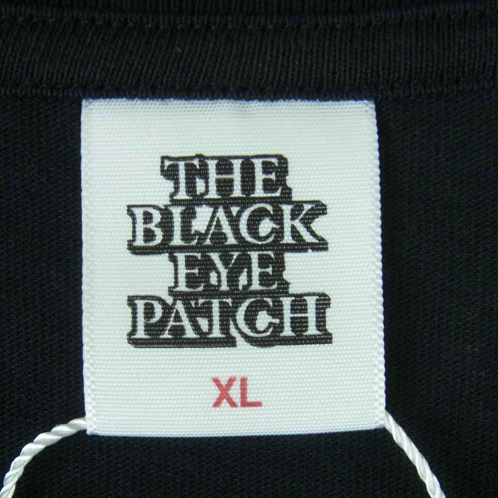 ブラック アイ パッチ 23SS BEPSS23TE45 PRIORITY LABEL TEE BLACK ロゴラベル プリント 半袖 Tシャツ ブラック系 XL【新古品】【未使用】【中古】