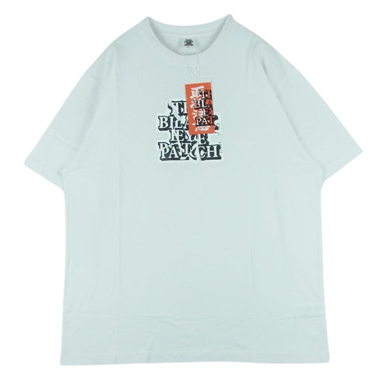 ブラック アイ パッチ 23SS BEPSS23TE27 TORN OG LABEL TEE ロゴラベル プリント 半袖 Tシャツ ホワイト系 XL【新古品】【未使用】【中古】