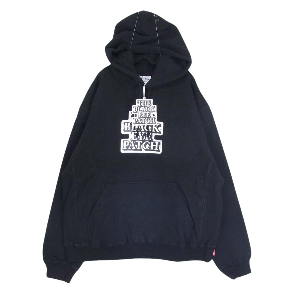 ブラック アイ パッチ 21AW BEPFW21TP27 OG LABEL HOODIE レーベル ロゴ フーディー プルオーバ― パーカー ブラック系 L【新古品】【未使用】【中古】