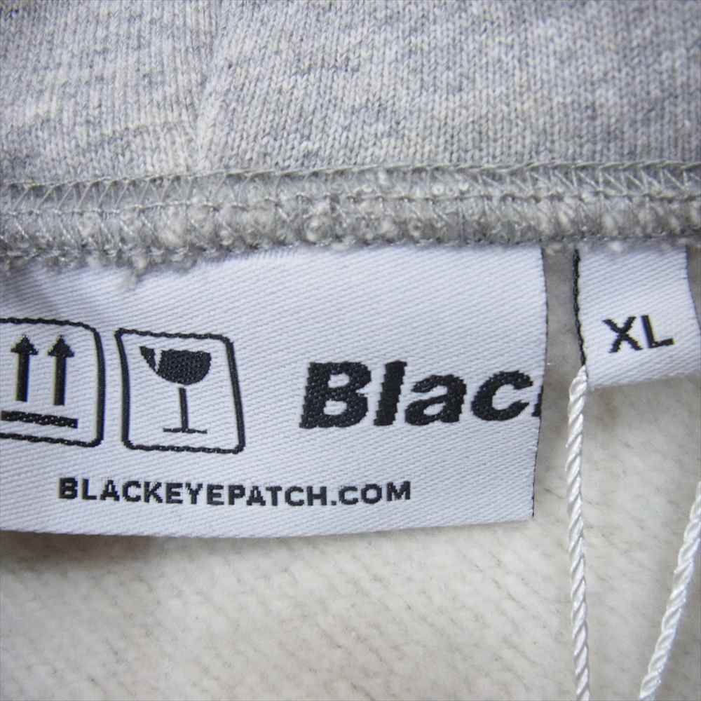 ブラック アイ パッチ 21AW BEPFW21TP27 OG LABEL HOODIE レーベル ロゴ フーディー プルオーバ― パーカー グレー系 XL【新古品】【未使用】【中古】