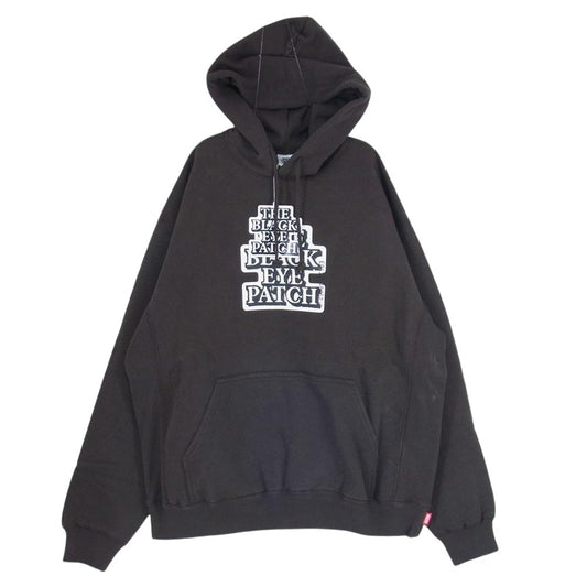 ブラック アイ パッチ 22AW BEPFW22TP39 OG LABEL HOODIE レーベル ロゴ フーディー プルオーバ― パーカー ブラウン系 L【新古品】【未使用】【中古】