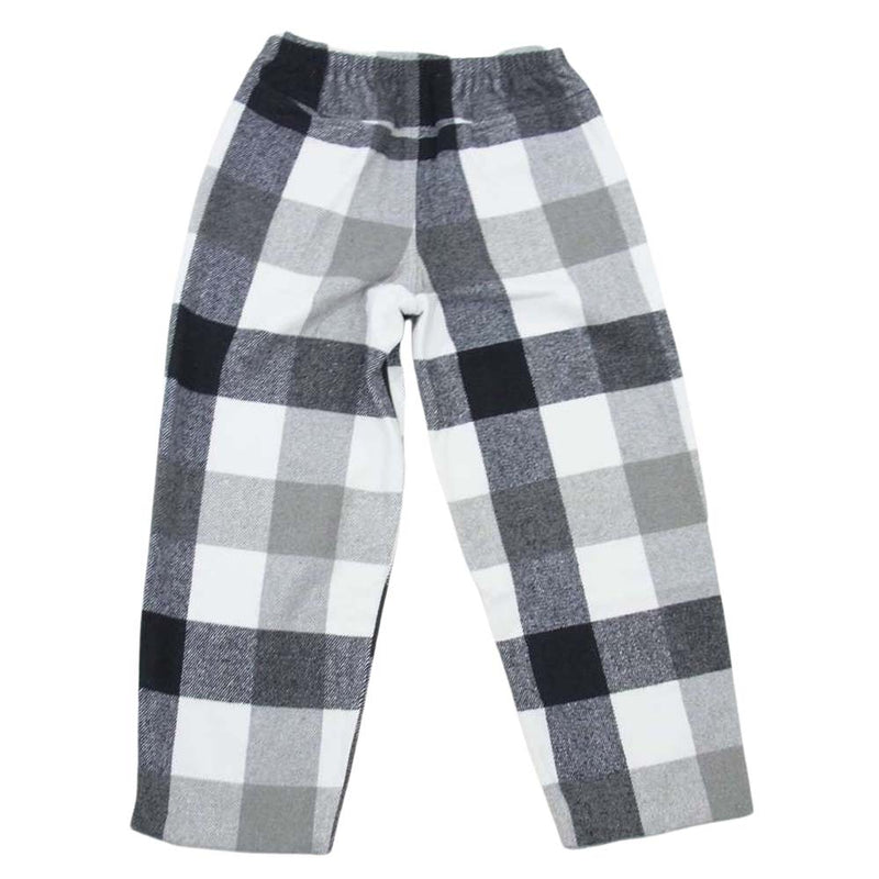 ウェンズデイ wzd-S4-3014 RELAX EASY BLOCK CHECK WOOL PANTS リラックス イージー ブロック チェック ウール パンツ ブラック系 L【美品】【中古】