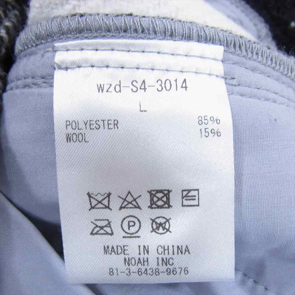 ウェンズデイ wzd-S4-3014 RELAX EASY BLOCK CHECK WOOL PANTS リラックス イージー ブロック チェック ウール パンツ ブラック系 L【美品】【中古】