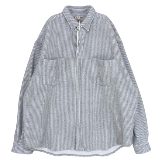 ウェンズデイ wzd-S4-1013 PULL OVER CORDUROY SHIRT プルオーバー コーデュロイ シャツ グレー系 L【新古品】【未使用】【中古】