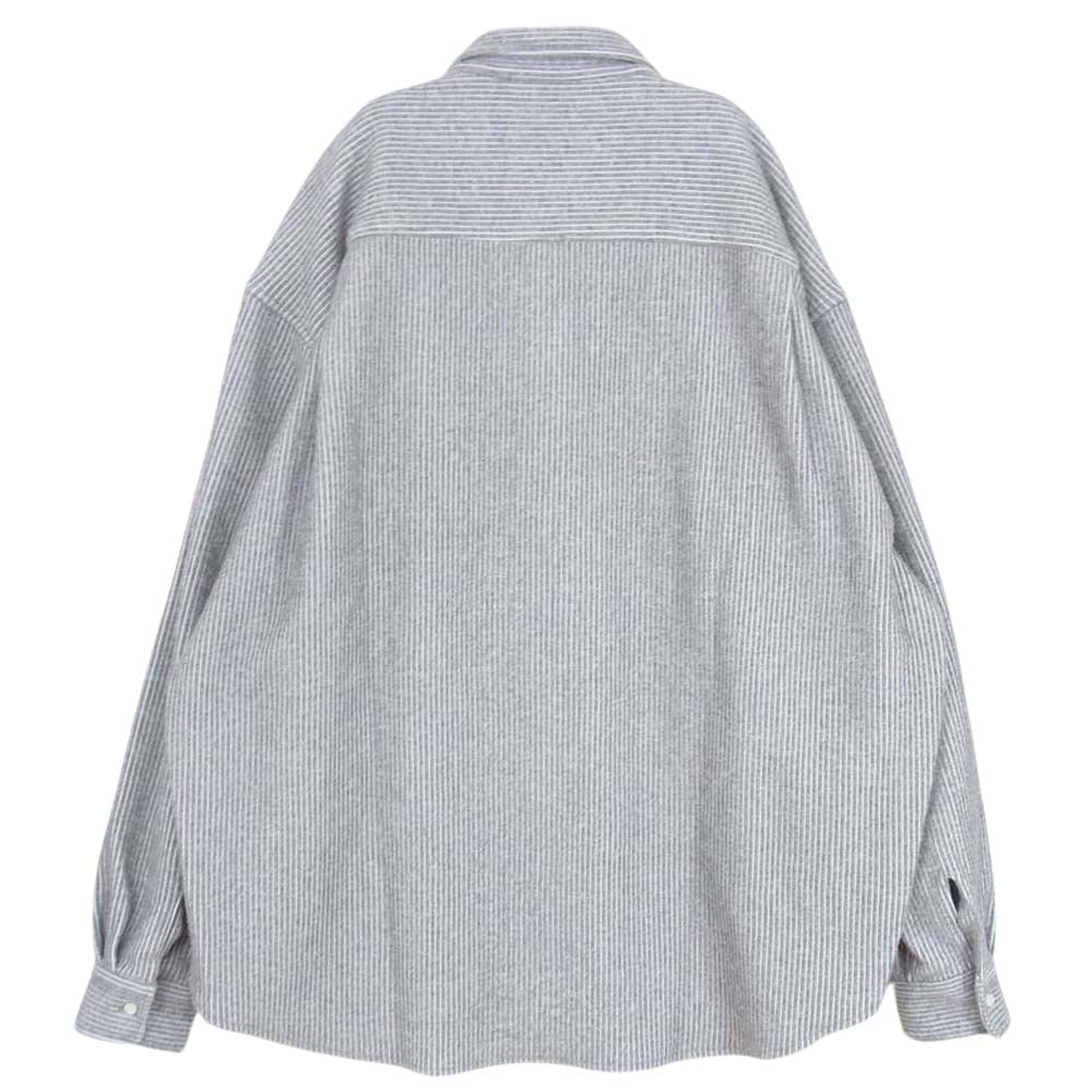ウェンズデイ wzd-S4-1013 PULL OVER CORDUROY SHIRT プルオーバー コーデュロイ シャツ グレー系 L【新古品】【未使用】【中古】