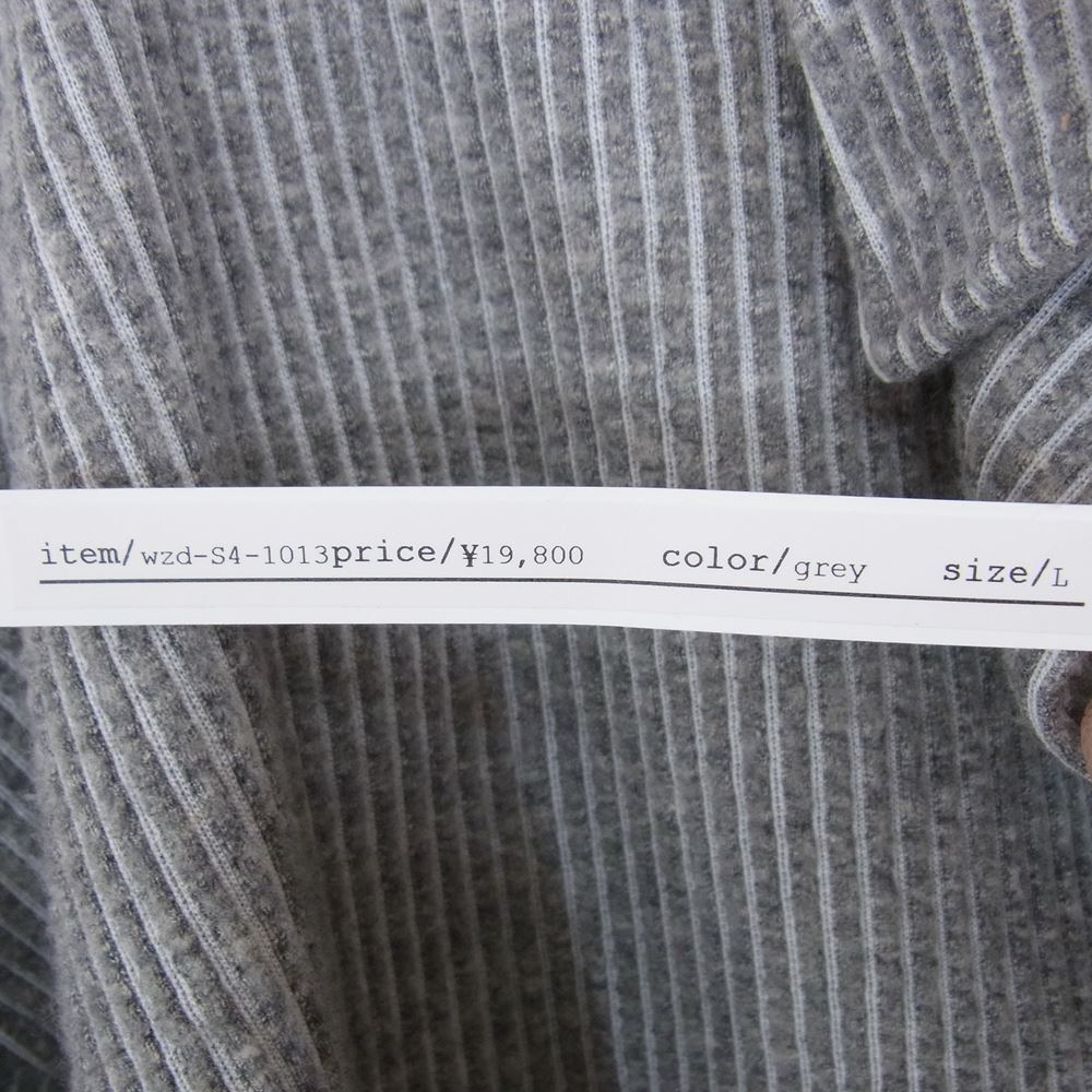 ウェンズデイ wzd-S4-1013 PULL OVER CORDUROY SHIRT プルオーバー コーデュロイ シャツ グレー系 L【新古品】【未使用】【中古】
