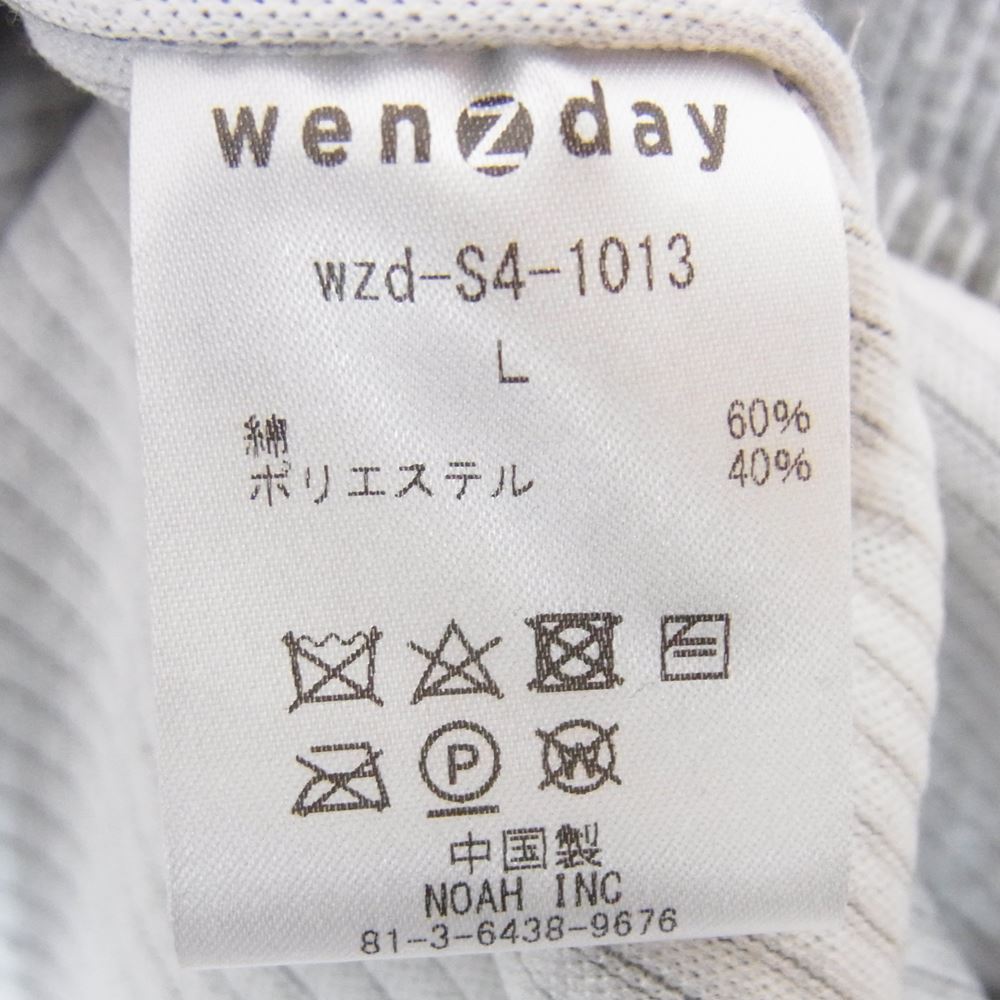 ウェンズデイ wzd-S4-1013 PULL OVER CORDUROY SHIRT プルオーバー コーデュロイ シャツ グレー系 L【新古品】【未使用】【中古】