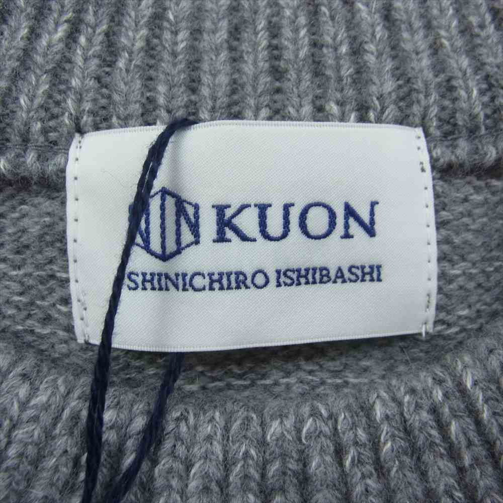 クオン 143KN022700 Zig Zag Sweater ジグザグウール プルオーバー クルーネック セーター グレー系 L【極上美品】【中古】