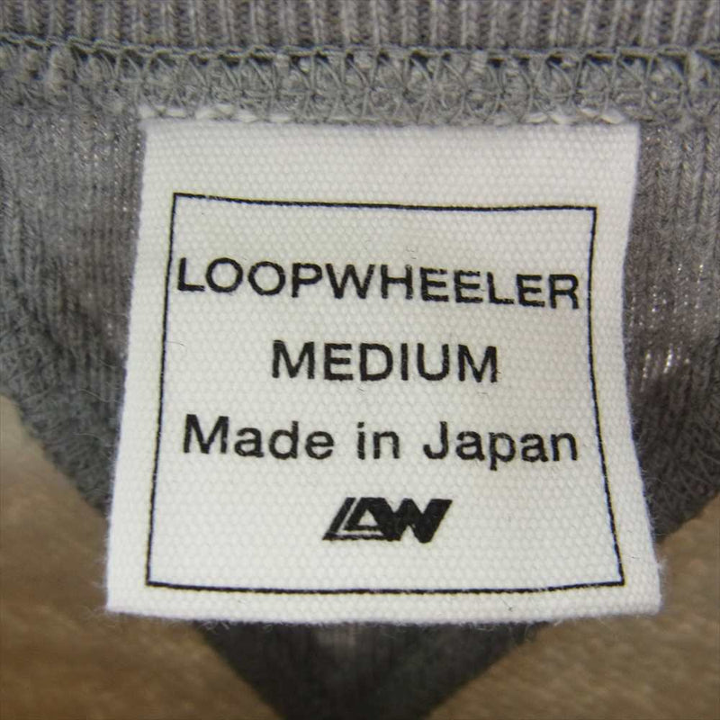 LOOPWHEELER ループウィラー LW01 丸胴吊り編み クルー スウェット グレー系 M【美品】【中古】