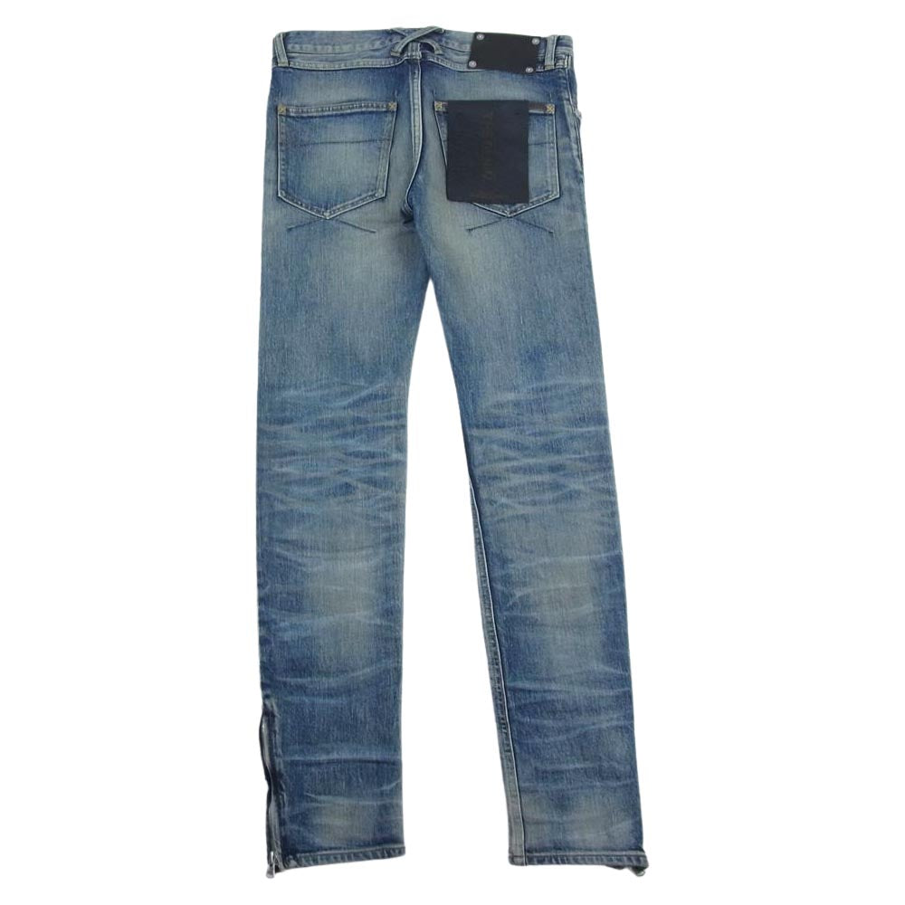 ISAMUKATAYAMA BACKLASH イサムカタヤマバックラッシュ D-702L 13.5oz THE DENIM STRETCH SELVEDGE DENIM SKINNY PANTS "LIGHT.INDIGO" セルビッジ ストレッチ スキニー デニムパンツ ジーンズ インディゴブルー系 S【中古】