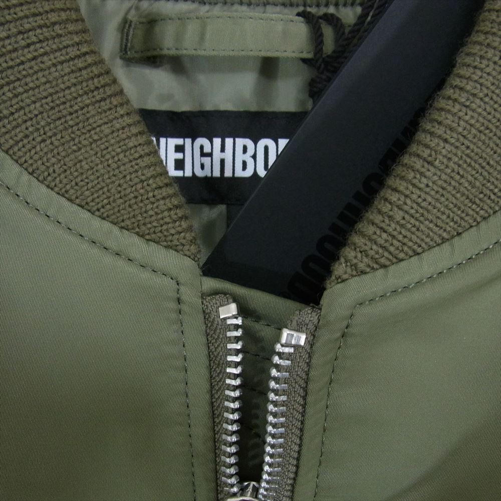NEIGHBORHOOD ネイバーフッド 23SS 232SPNH-JKM03 MA-1 FLIGHT JACKET フライトジャケット ブルゾン カーキ系 S【新古品】【未使用】【中古】