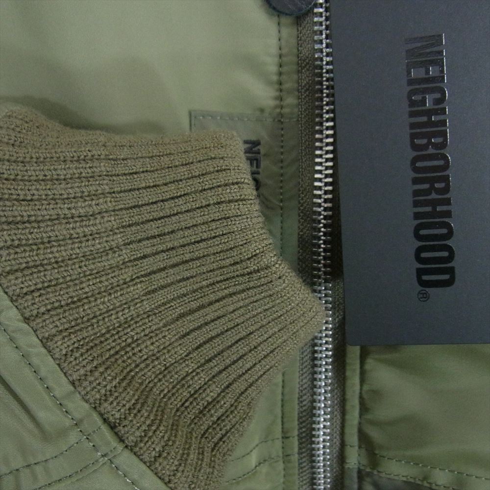 NEIGHBORHOOD ネイバーフッド 23SS 232SPNH-JKM03 MA-1 FLIGHT JACKET フライトジャケット ブルゾン カーキ系 S【新古品】【未使用】【中古】