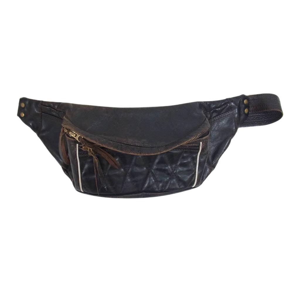 ウエストライド RIDING WAIST BAG ホースハイド キルテイング パッド ボディー バッグ ブラウン系【中古】