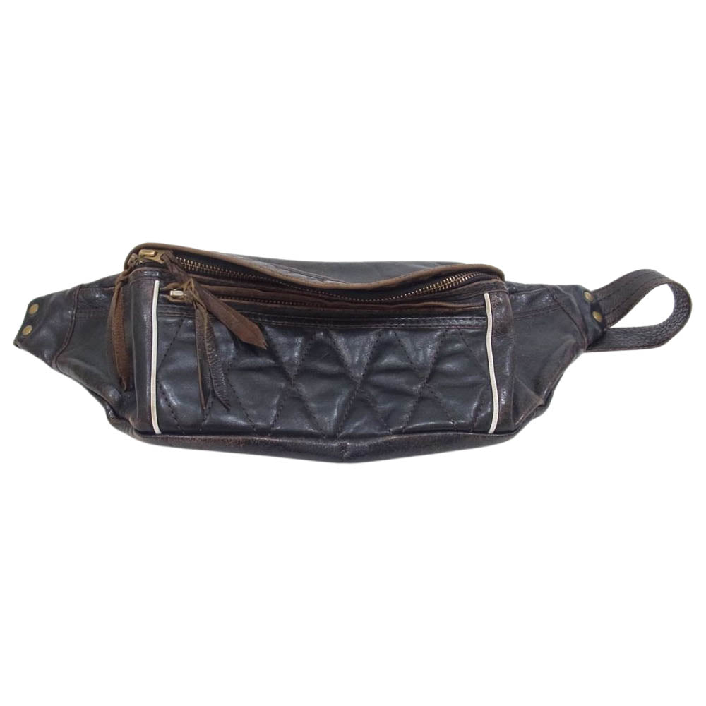 ウエストライド RIDING WAIST BAG ホースハイド キルテイング パッド ボディー バッグ ブラウン系【中古】