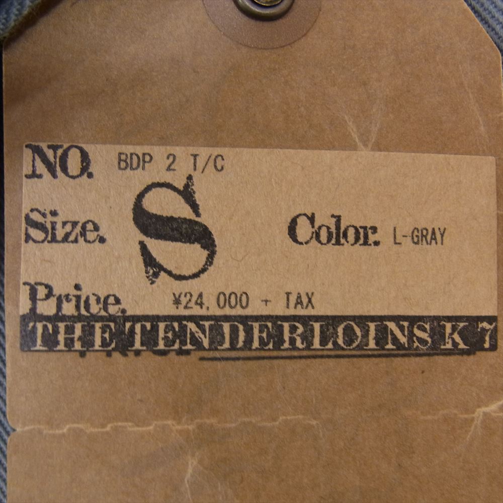 TENDERLOIN テンダーロイン BDP T/C ワーク パンツ グレー系 S【中古】