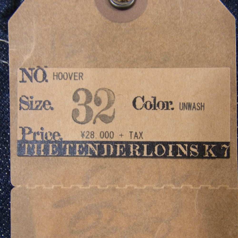 TENDERLOIN テンダーロイン T-HOOVER バックストラップ付 デニム 