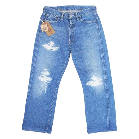 TENDERLOIN テンダーロイン RIDERS E DAMAGE ダメージ加工 シンチバック付 デニム パンツ インディゴブルー系 32【中古】