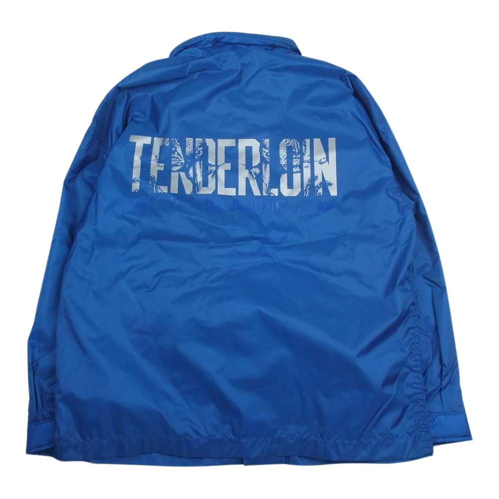 TENDERLOIN テンダーロイン NYLON COACH JKT QB ロゴ ナイロン コーチ ジャケット ブルー系 S【中古】