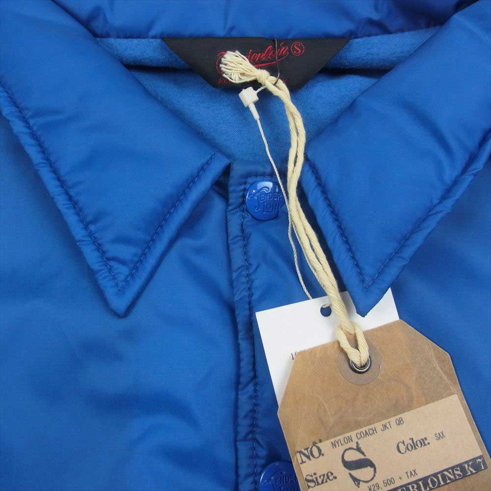 TENDERLOIN テンダーロイン NYLON COACH JKT QB ロゴ ナイロン コーチ ジャケット ブルー系 S【中古】