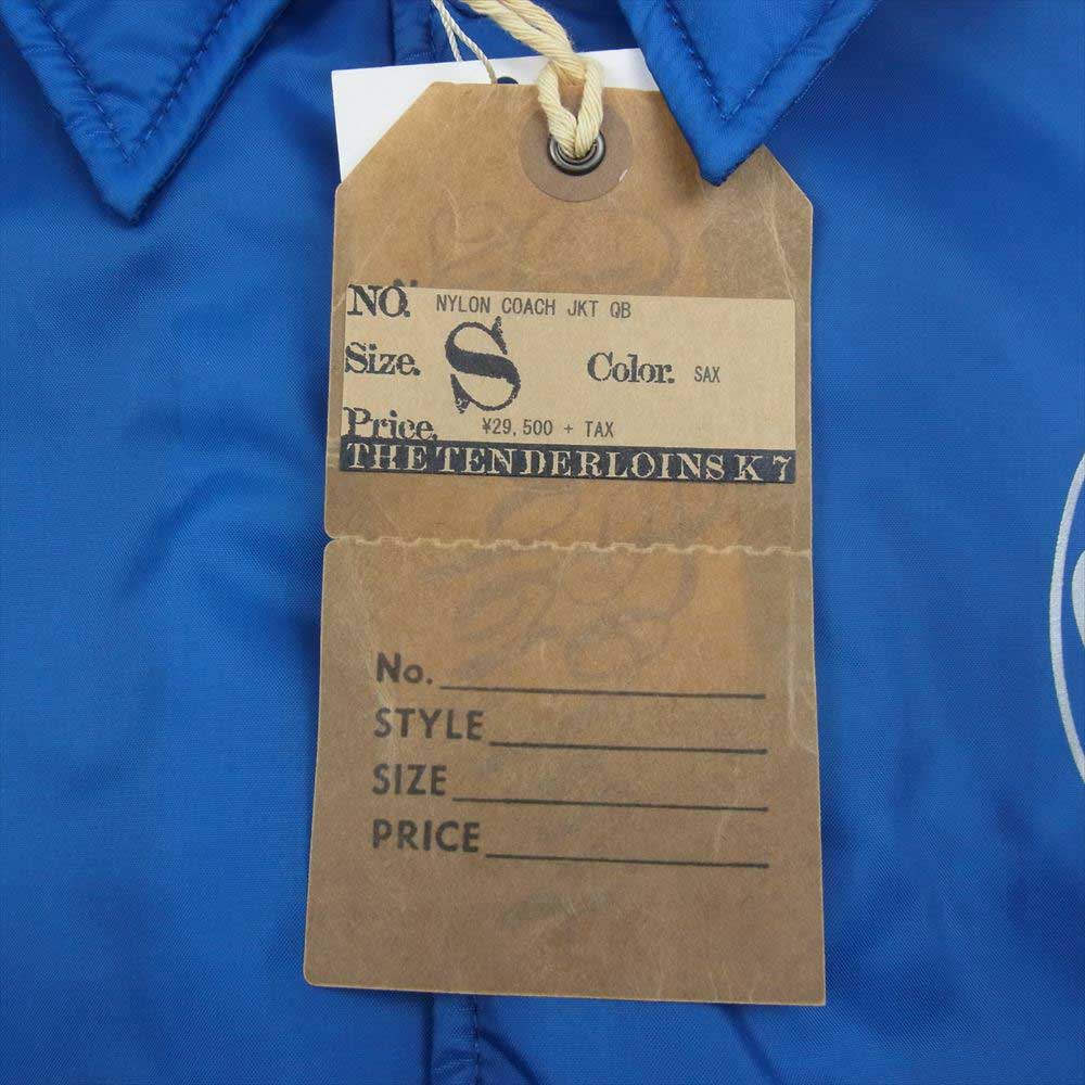 TENDERLOIN テンダーロイン NYLON COACH JKT QB ロゴ ナイロン コーチ ジャケット ブルー系 S【中古】
