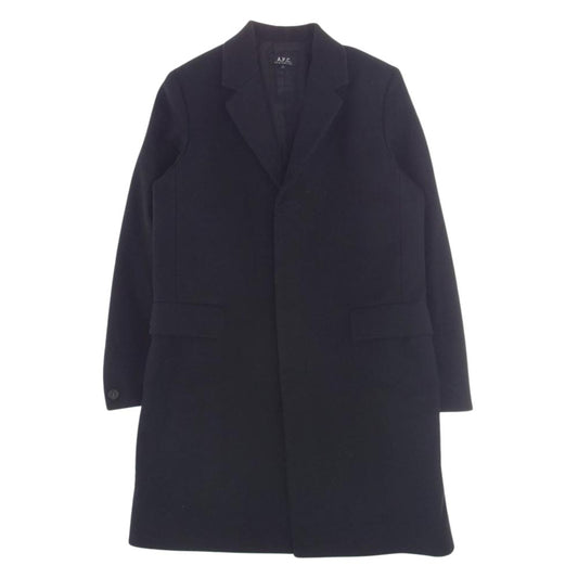 A.P.C. アーペーセー フランス製 ウール チェスターコート ブラック系 M【中古】