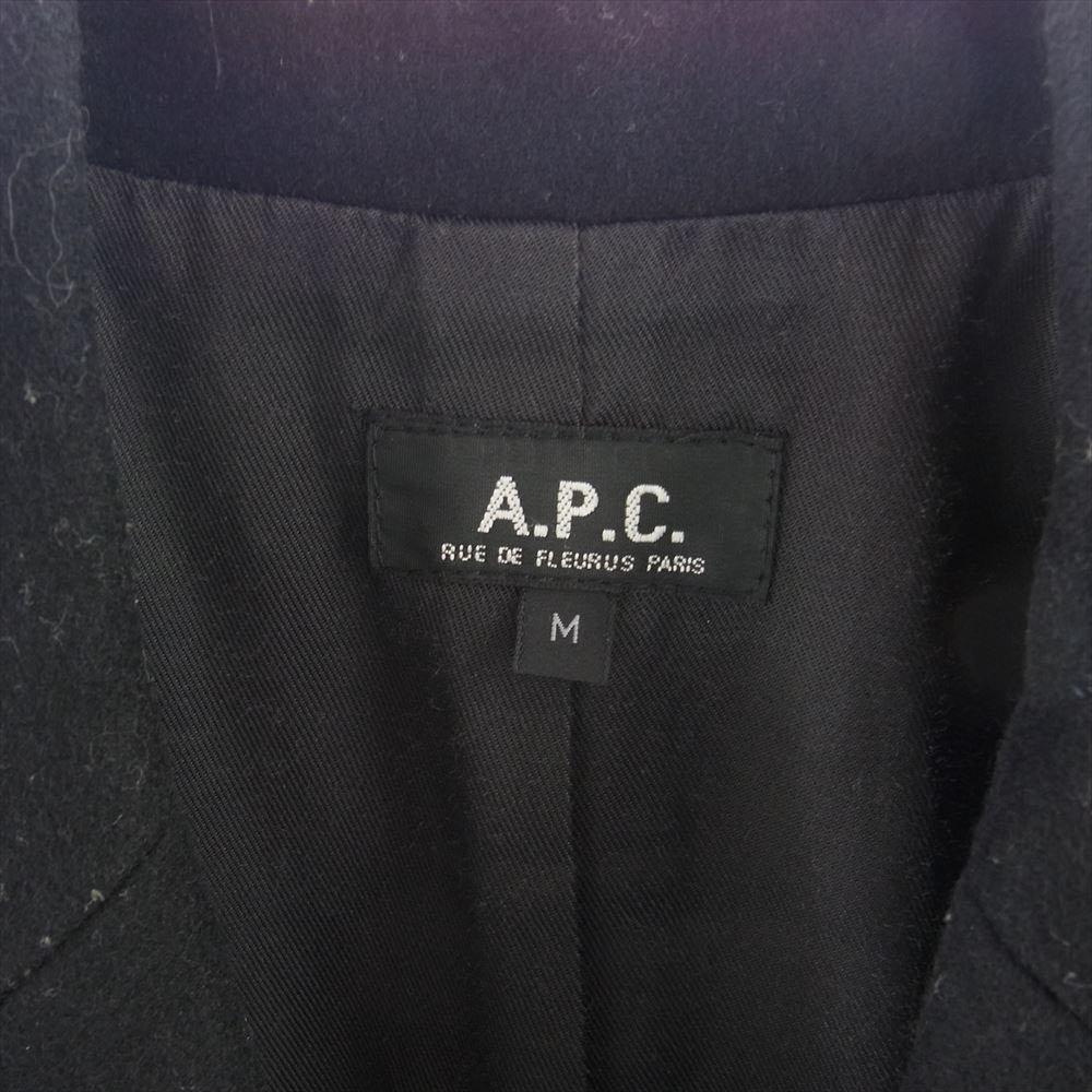 A.P.C. アーペーセー フランス製 ウール チェスターコート ブラック系 M【中古】