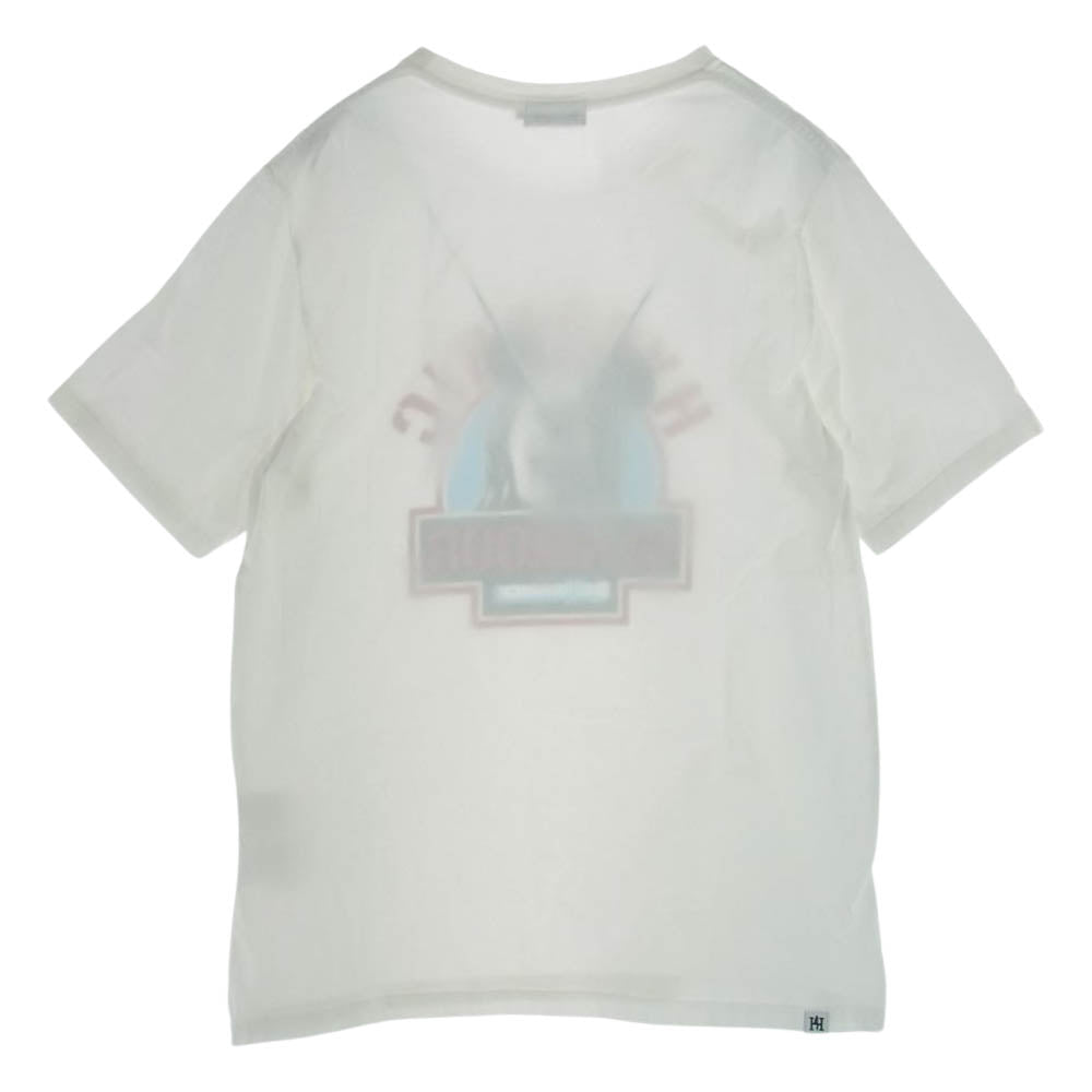 HYSTERIC GLAMOUR ヒステリックグラマー 02192CT23 BE@R & GIRL コットン プリント Tシャツ ホワイト系 S【中古】