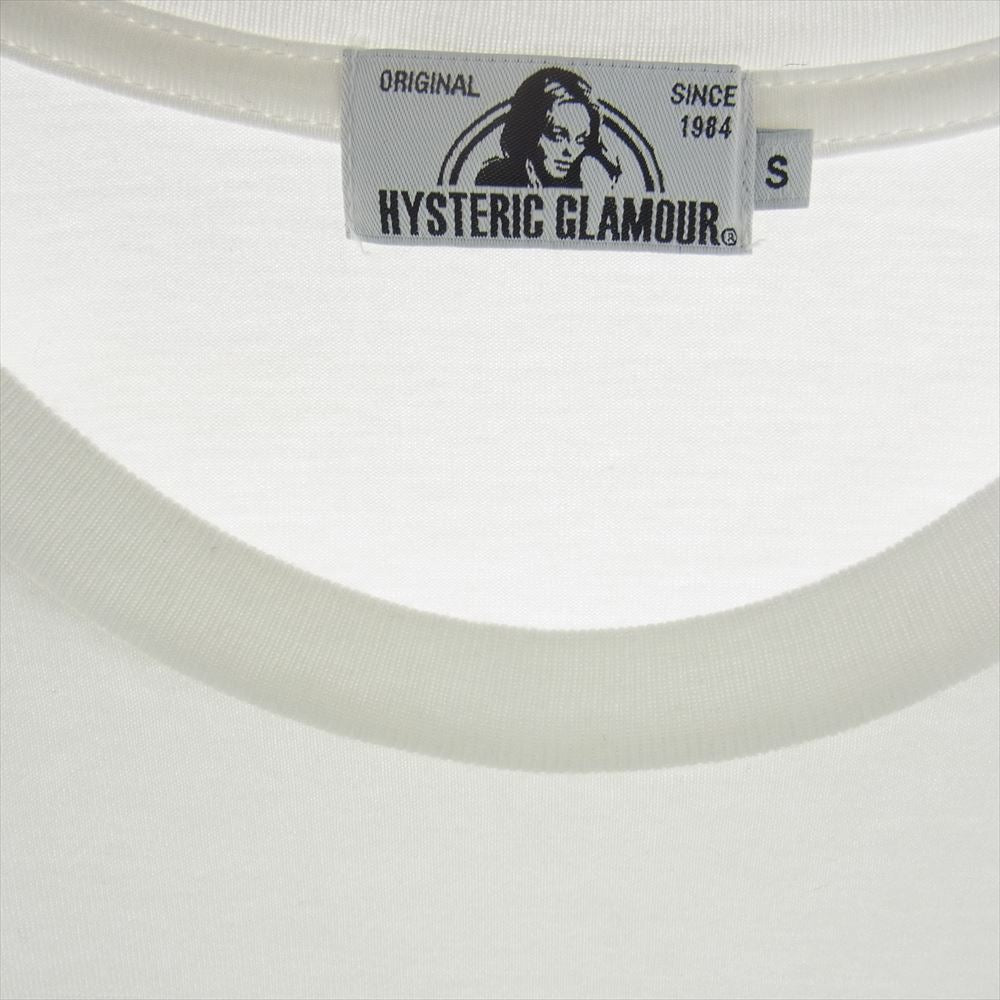HYSTERIC GLAMOUR ヒステリックグラマー 02192CT23 BE@R & GIRL コットン プリント Tシャツ ホワイト系 S【中古】