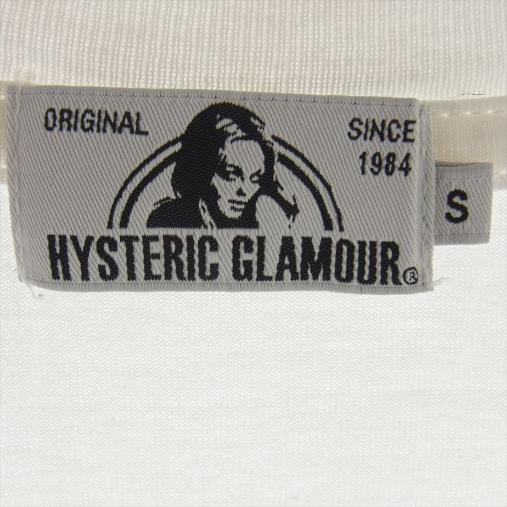HYSTERIC GLAMOUR ヒステリックグラマー 02192CT23 BE@R & GIRL コットン プリント Tシャツ ホワイト系 S【中古】