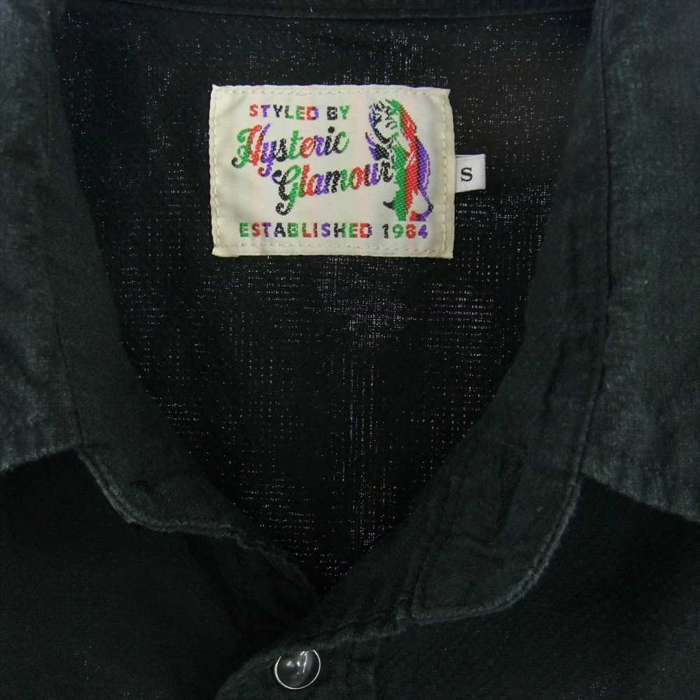 HYSTERIC GLAMOUR ヒステリックグラマー 02171AH15 × 野口強 RABBIT LUCK 刺? ウエスタンシャツ ブラック系 S【中古】