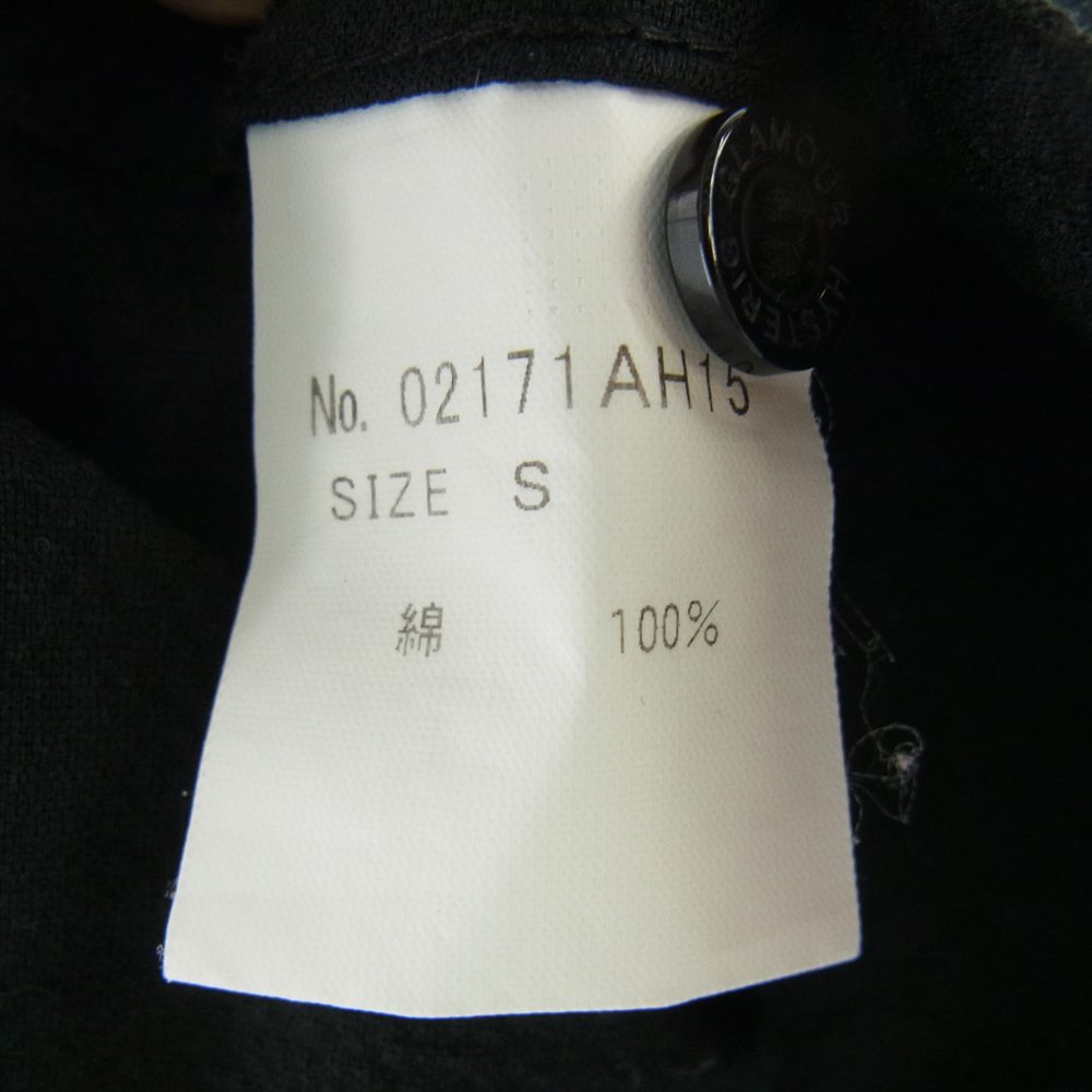 HYSTERIC GLAMOUR ヒステリックグラマー 02171AH15 × 野口強 RABBIT LUCK 刺? ウエスタンシャツ ブラック系 S【中古】
