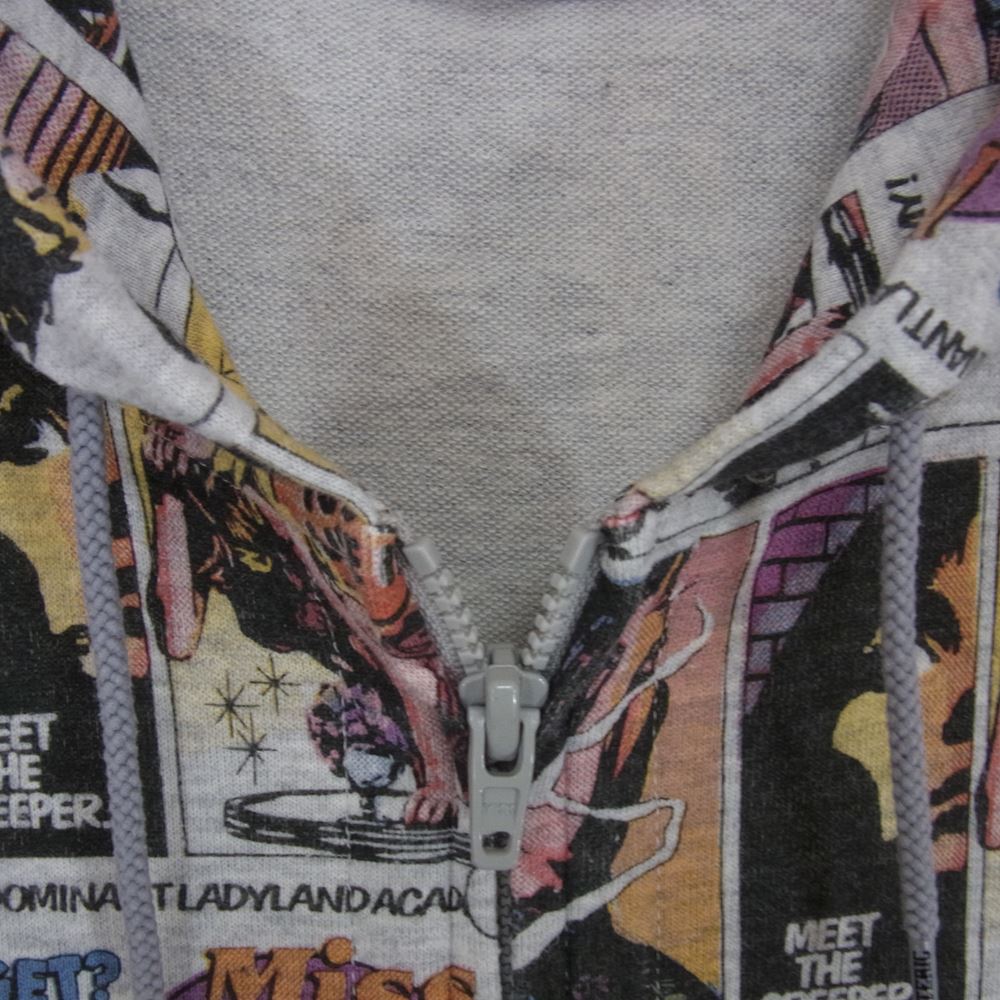 HYSTERIC GLAMOUR ヒステリックグラマー 0213CF06 コミック柄 総柄 ジップ パーカー マルチカラー系 S【中古】