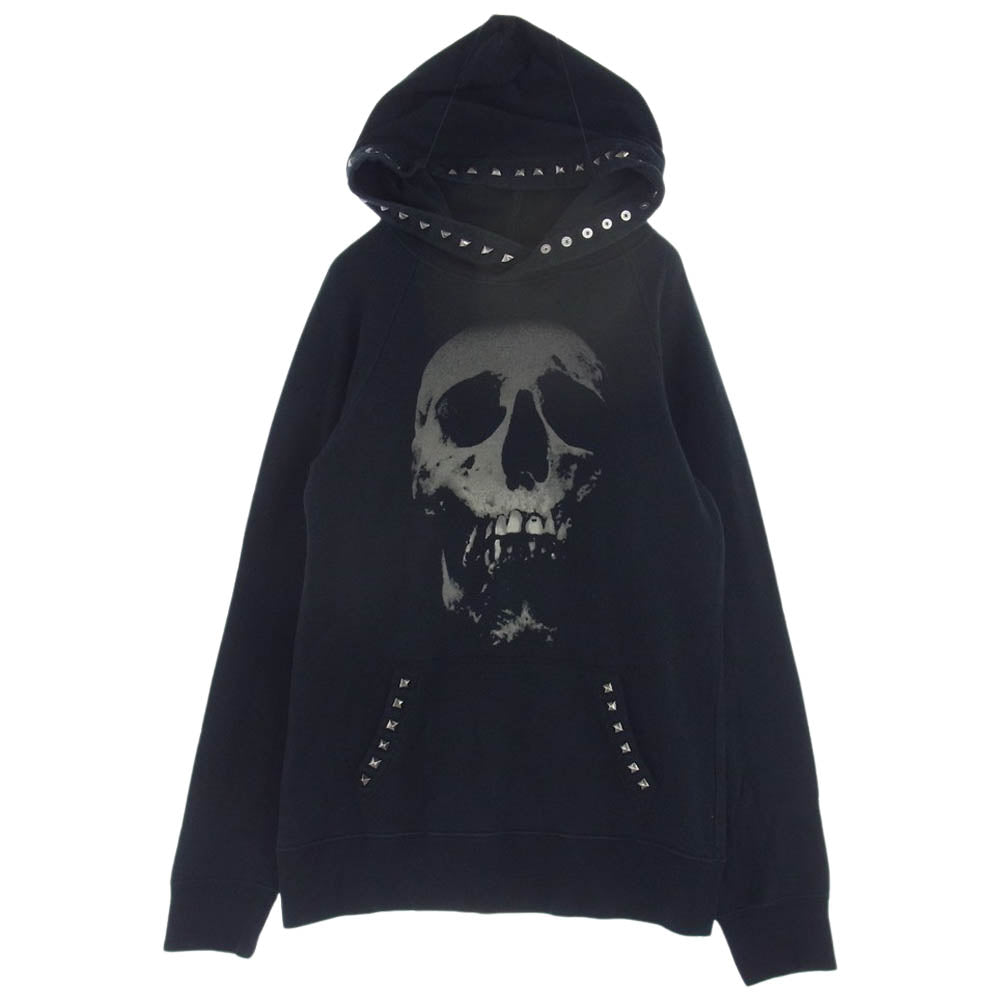 HYSTERIC GLAMOUR ヒステリックグラマー 0114CF06 スカルベリー スタッズ パーカー ブラック系 FREE【中古】
