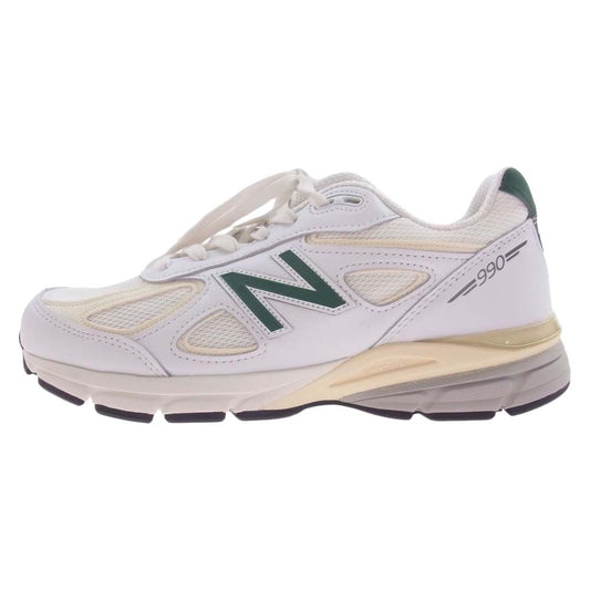 NEW BALANCE ニューバランス U990TC4 990V4 White Green White Green スニーカー ホワイト グリーン ホワイト系 27cm【新古品】【未使用】【中古】