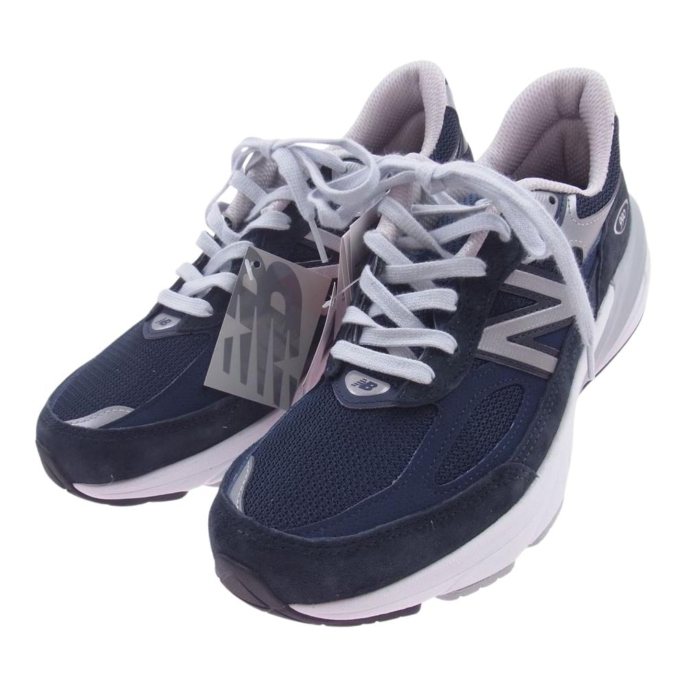 NEW BALANCE ニューバランス M990NV6 USA製 990 V6 ピッキンスエード メッシュ ネイビー スニーカー ネイビー系 26.5cm【新古品】【未使用】【中古】