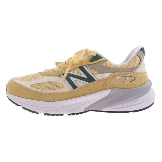 NEW BALANCE ニューバランス M990TE6 USA製 990V6 Green Yellow スエード メッシュ スニーカー イエロー系 グリーン系 27cm【新古品】【未使用】【中古】