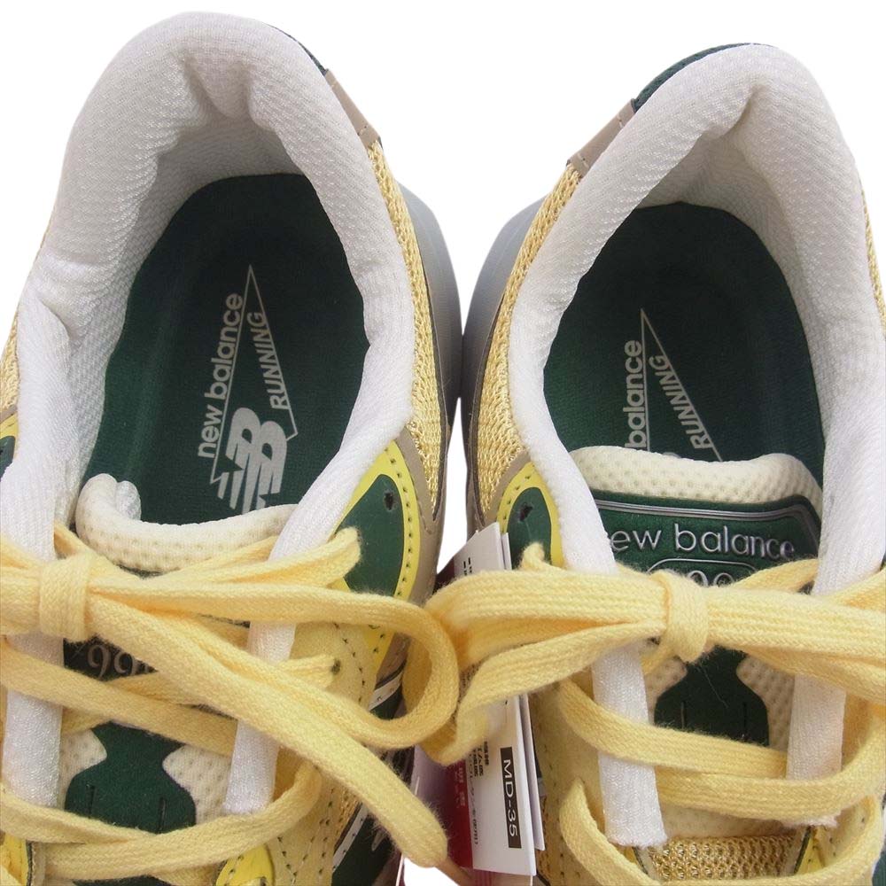 NEW BALANCE ニューバランス M990TE6 USA製 990V6 Green Yellow スエード メッシュ スニーカー イエロー系 グリーン系 27cm【新古品】【未使用】【中古】