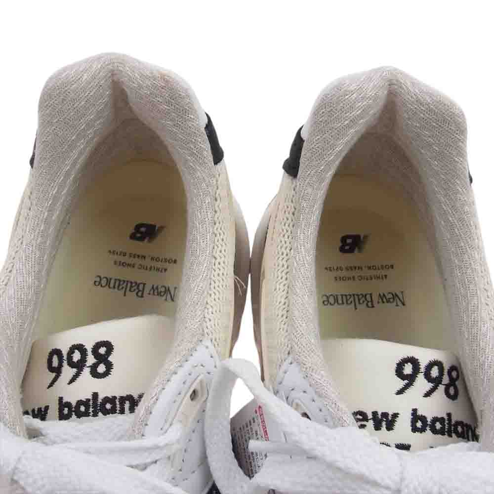 NEW BALANCE ニューバランス U998TI Teddy Santis テディサンティス USA製 998 オフホワイト ランニング シューズ スニーカー ホワイト系 オフホワイト系 26.5cm【新古品】【未使用】【中古】