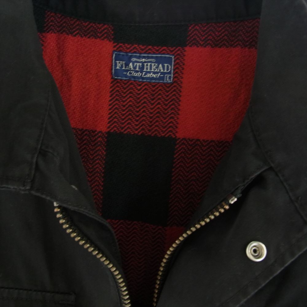 THE FLAT HEAD ザフラットヘッド ミリタリー フィールド ジャケット ブラック系 L【中古】