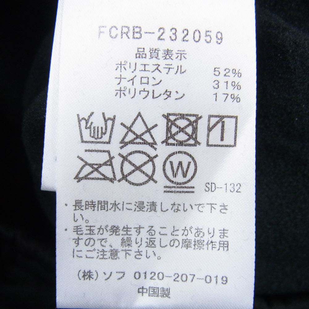 F.C.R.B. エフシーアールビー 23AW FCRB-232059 POLARTEC TRAINING RIBBED PANTS ポーラテック トレーニング パンツ ブラック系 XL【新古品】【未使用】【中古】