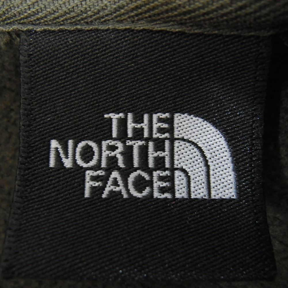 THE NORTH FACE ノースフェイス NT62130 リアビュー フルジップ フーディ ロゴ刺繡 パーカー カーキ系 M【中古】
